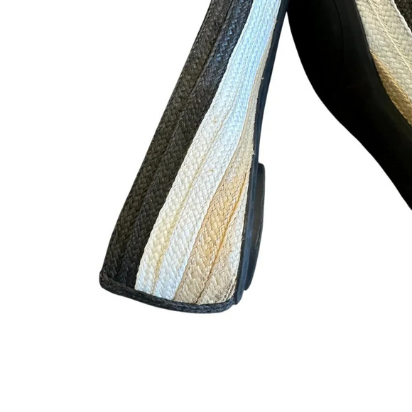 Enzo Angiolini Bullseye Raffia Flats Slip On Ballet Color Block Size 8.5 Women's - Picture 10 of 14